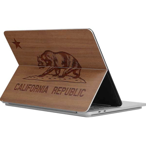 California Wood Flag Surface Laptop Studio Skin